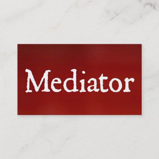 mediator rood Visitekaartje (Voorkant)