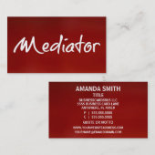 mediator rood Visitekaartje (Voorkant / Achterkant)