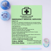 Medic Bag Design, EMT, Paramedic Adverteren Flyer (Enkel)