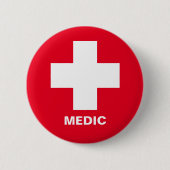 Medic & First Aid, Ambulance, Doctor Ronde Button 5,7 Cm (Voorkant)
