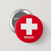 Medic & First Aid, Ambulance, Doctor Ronde Button 5,7 Cm (Voorkant /achterkant)