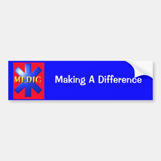 MEDIC, Het verschil maken Bumpersticker (Voorkant)