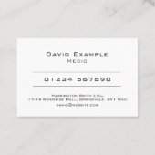 Medic met Foto van het Holder Visitekaartje (Achterkant)