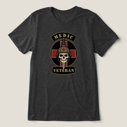 Medic Veteraan Tri-Blend Shirt (Design voorkant)