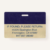 Medica Foto ID Dark Blues Badge (Achterkant)