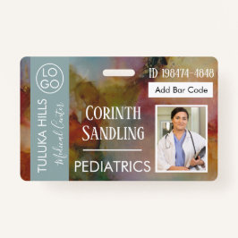 Medica Foto ID Floral Abstract Badge