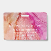 Medica Foto ID  Roze Blends Ink Mix Badge (Achterkant)