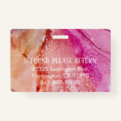Medica Foto ID  Roze Blends Ink Mix Badge (Achterkant)