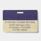 Medica Photo ID Donkerblauw Badge (Achterkant)