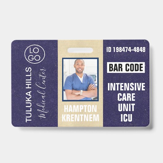 Medica Photo ID Donkerblauw Badge (Voorzijde)