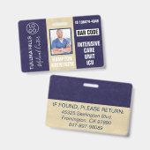 Medica Photo ID Donkerblauw Badge (Voor- en achterkant)