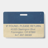 Medica Photo ID Marineblauw Badge (Achterkant)