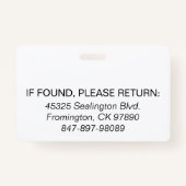 Medica Photo ID Surfs Up Badge (Achterkant)