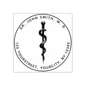 Medical 3d Asclepius Symbol Renduizend Adres Rubberstempel (Afrduk)