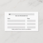 Medical 3D Silver Caduceus Cross Red Afsprakenkaartje (Achterkant)