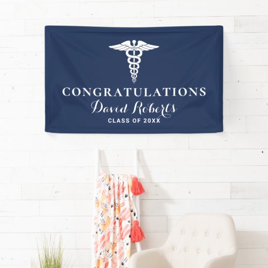 Medical Afstuderen Navy Blue Spandoek (Insitu)