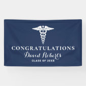 Medical Afstuderen Navy Blue Spandoek (Horizontaal)