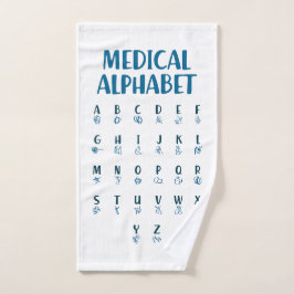 Medical Alphabet Handdoek