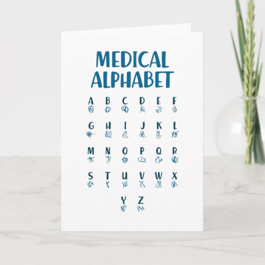Medical Alphabet Kaart (Voorkant)