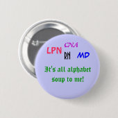 Medical Alphabet Soup Ronde Button 5,7 Cm (Voorkant /achterkant)