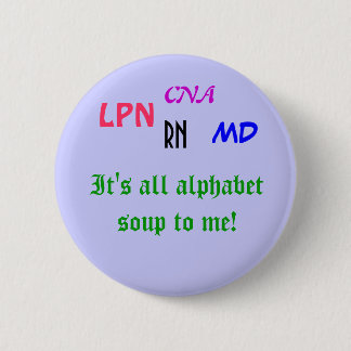 Medical Alphabet Soup Ronde Button 5,7 Cm