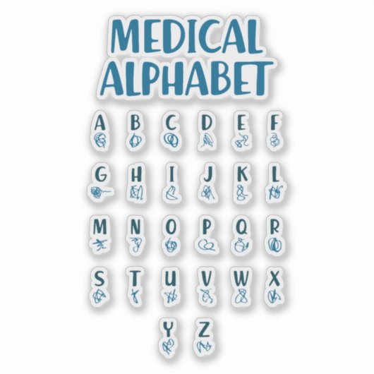 Medical Alphabet Sticker (Voorkant)