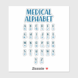 Medical Alphabet Sticker
