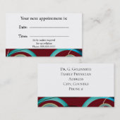 Medical Appointkaart Burgundy Abstract Afsprakenkaartje (Voorkant / Achterkant)