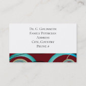 Medical Appointkaart Burgundy Abstract Afsprakenkaartje (Achterkant)