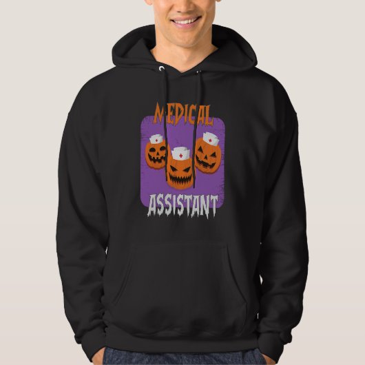Medical Assistant Boo Crew Halloween Cute Ghost Ha Hoodie (Voorkant)