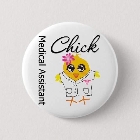Medical Assistant Chick v2 Ronde Button 5,7 Cm (Voorkant)