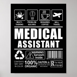 Medical Assistant CMA Waarschuwing CMA Idee Poster