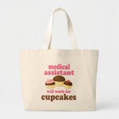 Medical Assistant (Funny) Cadeau Grote Tote Bag (Voorkant)