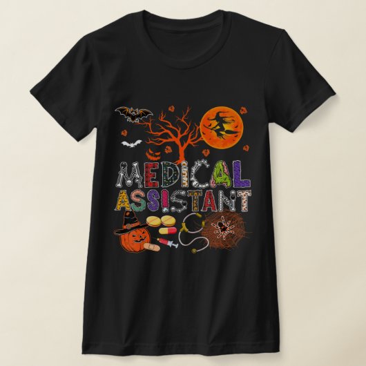 Medical Assistant Halloween Zombie Costume Scary P T-shirt (Laagn)