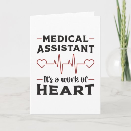 Medical Assistant Heart Doctor Medicine Funny Kaart (Voorkant)