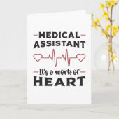 Medical Assistant Heart Doctor Medicine Funny Kaart (Gele Bloem)