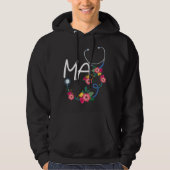 Medical Assistant Hospital Stethoscope Floral Wrea Hoodie (Voorkant)