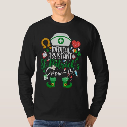 Medical Assistant St Patrick's Day Nurse Crew Fami T-shirt (Voorkant)
