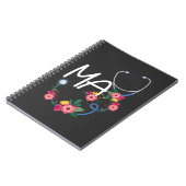 Medical Assistant Stethoscoop Floral Wreath Notitieboek (Linkerzijde)