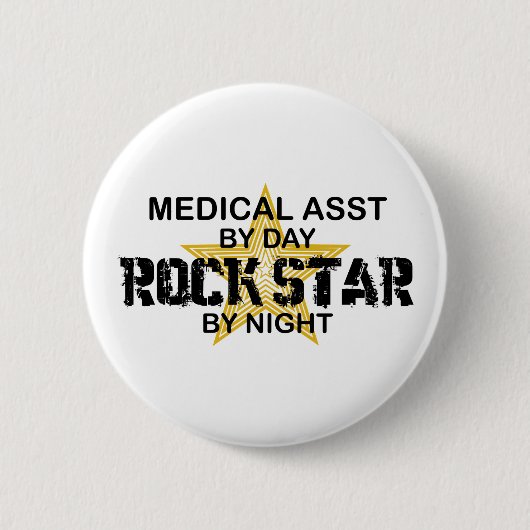 Medical Asst Rock Star Ronde Button 5,7 Cm (Voorkant)