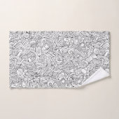Medical B&W-patroon Bad Handdoek (Handdoek)