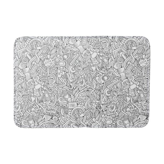 Medical B&W-patroon Badmat (Voorkant)