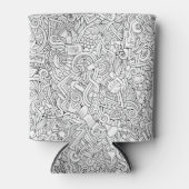 Medical B&W-patroon Blikjeskoeler (Voorkant)