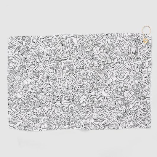 Medical B&W-patroon Golfhanddoek (Horizontaal)