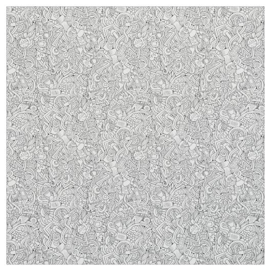 Medical B&W-patroon Stof (Swatch)