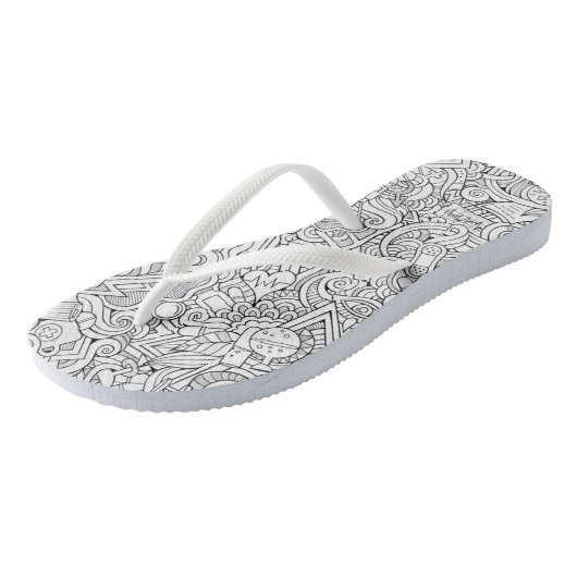 Medical B&W-patroon Teenslippers (Schuin)