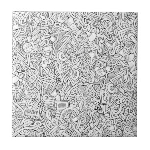 Medical B&W-patroon Tegeltje