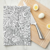 Medical B&W-patroon Theedoek (Quarter Fold)