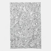 Medical B&W-patroon Theedoek (Verticaal)