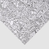 Medical B&W-patroon Tissuepapier (Detail)